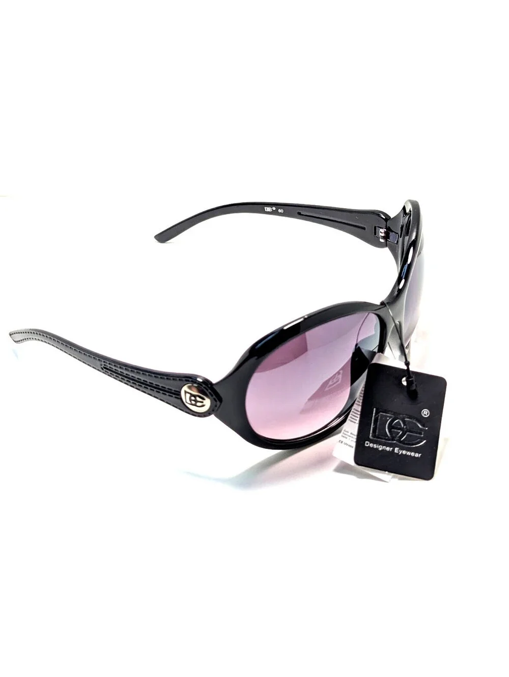 Designer Eyewear Purple UV Black Oversized Cat Eye Women’s Fashion Sunglasses